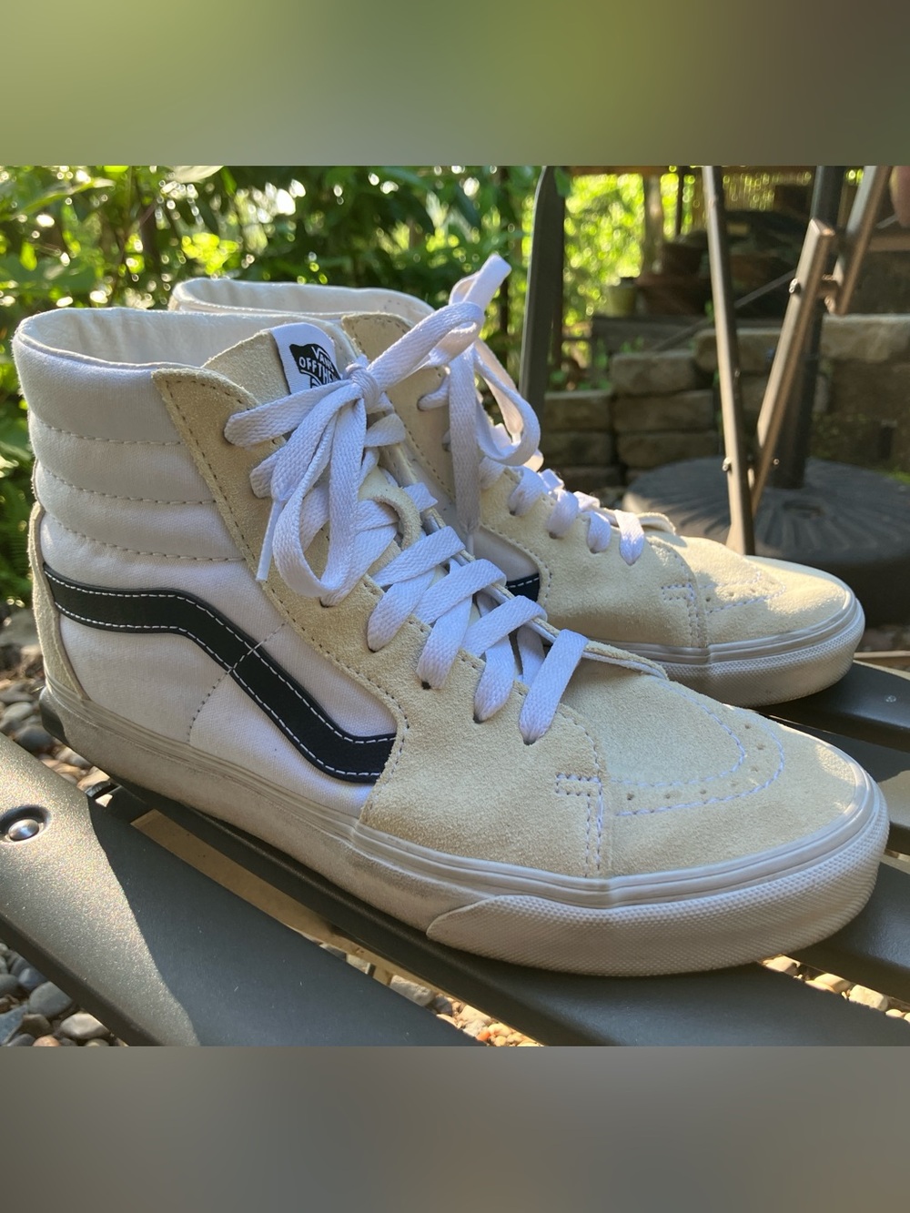 Vans White High-Top Canvas Sneakers